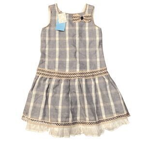 NWT Foque Cotton Linen Blend Dress Sz 10 Made in Spain